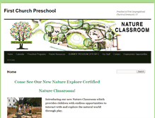 Tablet Screenshot of firstchurchpreschool.org